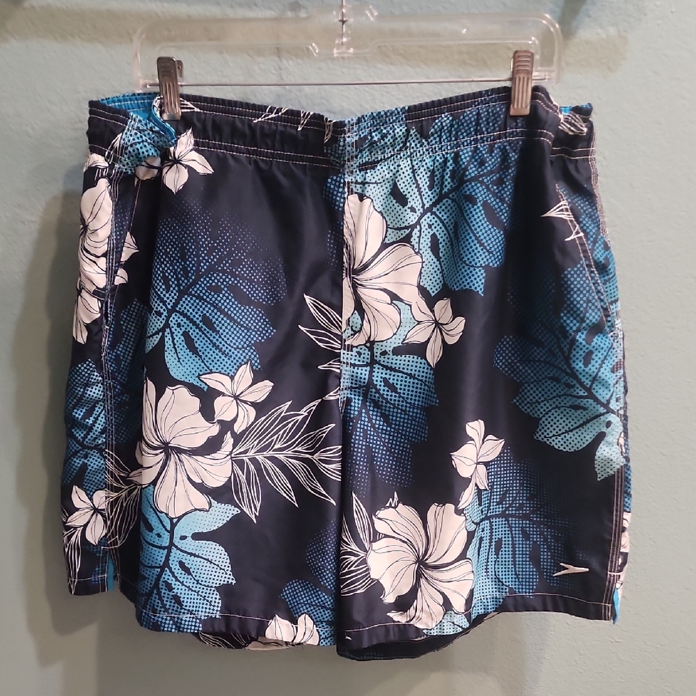 Speedo Swim Shorts Blue and White with Size XL
